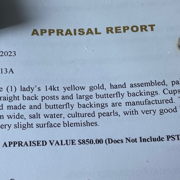 🌟HP🌟 14K Saltwater Cultured Pearls | 8.20mm APPRAISED - Picture 3 of 14